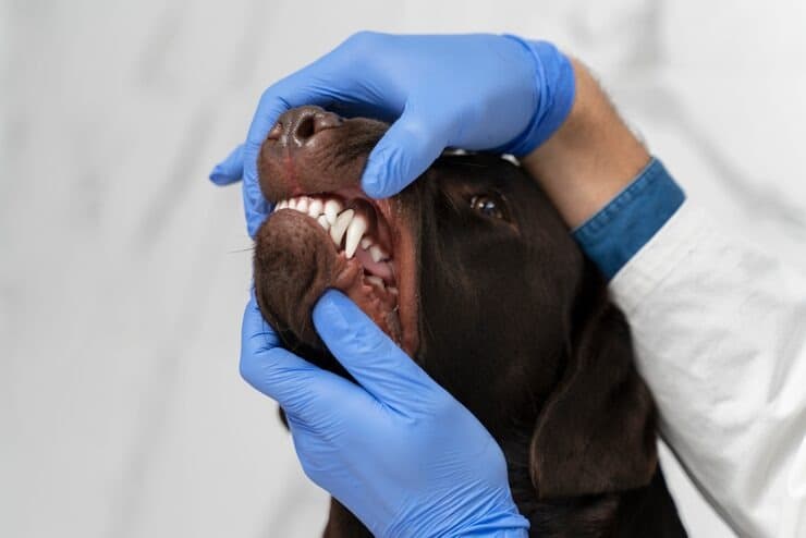 Dental scaling in progress at The Animal Doctor Vet Clinic